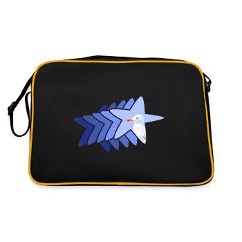 meer moin moin meerweh seestern with seagull - Retro Bag - black/gold - Back
