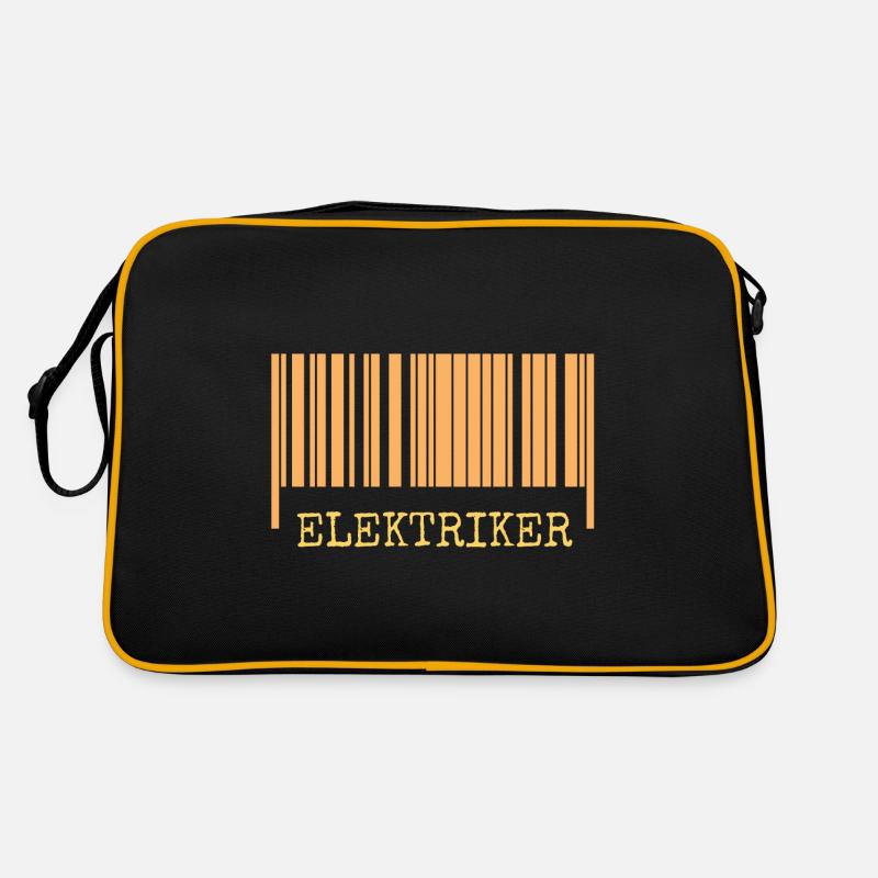 Strichcode ELEKTRIKER Retro Tasche