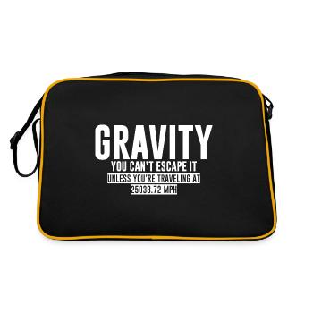 La gravité, vous ne pouvez pas y échapper - Sac Retro - noir/or - Dos