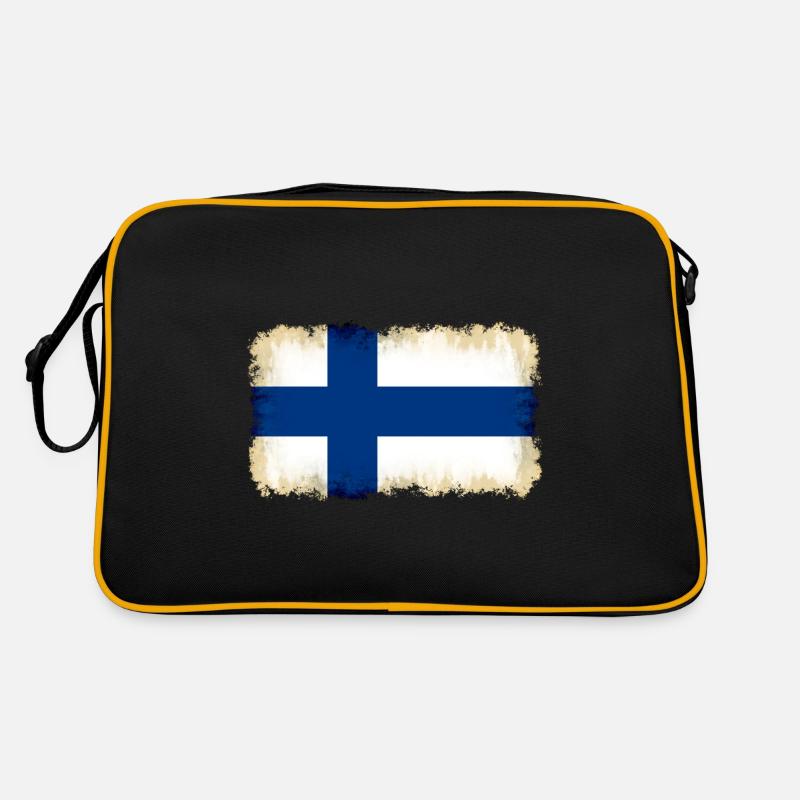Finnland - Retro Tasche - Schwarz/Gold