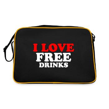 J’adore les boissons gratuites 2 - Sac Retro - noir/or - Dos