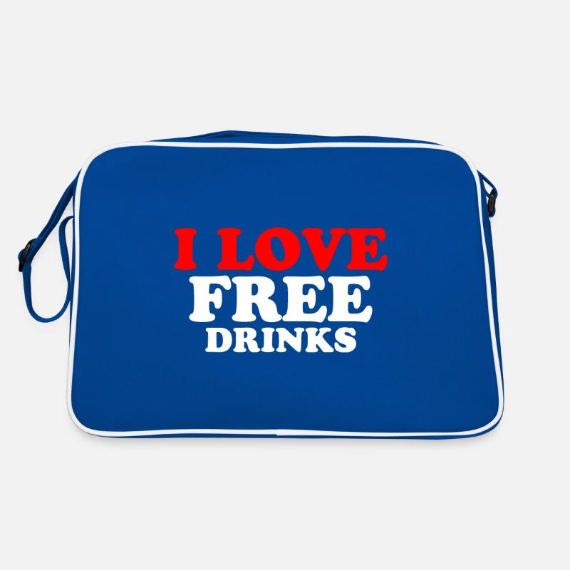 I Love Free Drinks 2 Retro Bag