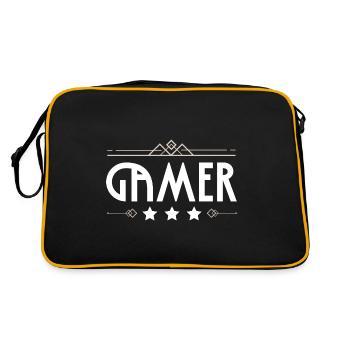 Gamer Beruf - Retro Tasche - Schwarz/Gold - Hinten
