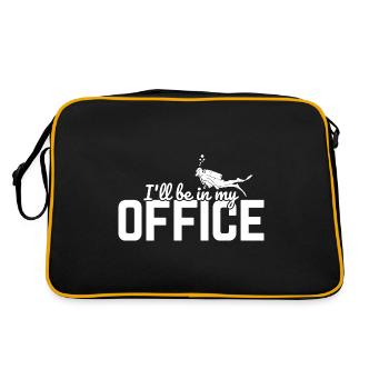 Apnoetaucher Freitaucher Taucher - Retro Tasche - Schwarz/Gold - Hinten