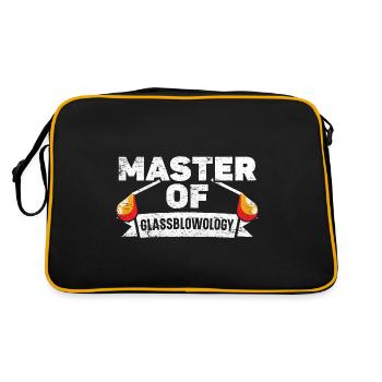 I didn't invent glassblowing, I invented - Retro Bag - black/gold - Back