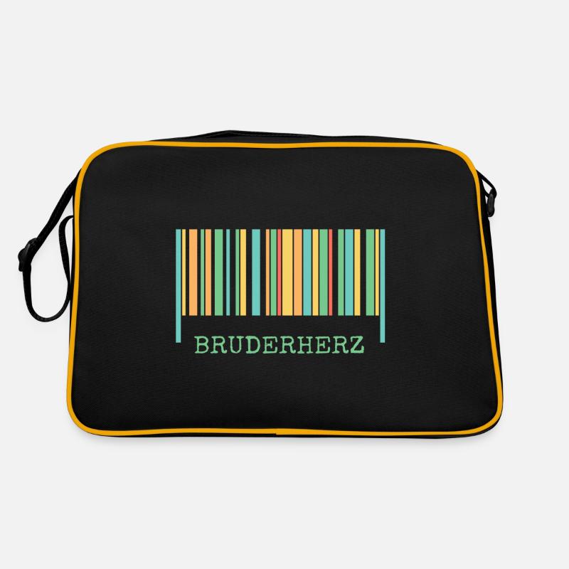 Strichcode bruderherz Retro Tasche
