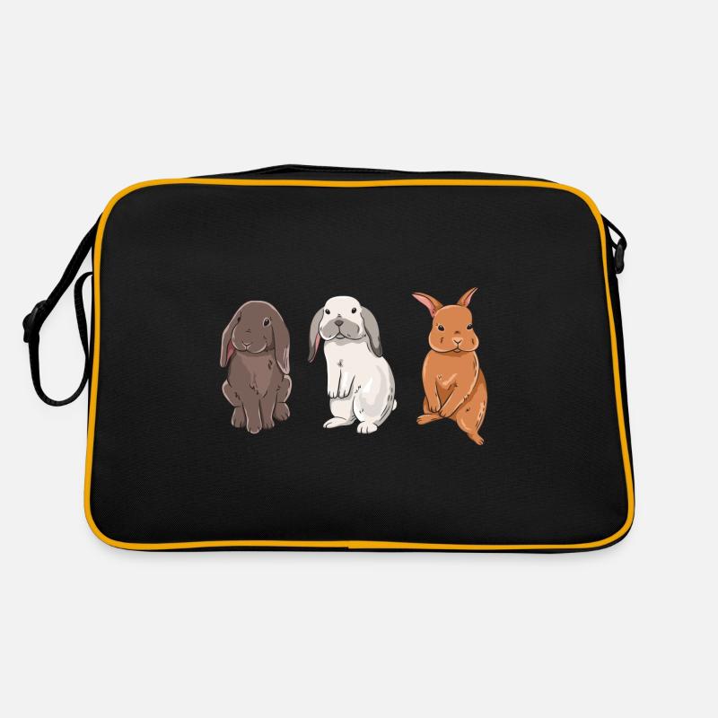 Cute rabbit design for bunny owners Retro Bag