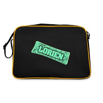 Geburtsname Lorien - Retro Tasche - Schwarz/Gold - Hinten