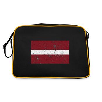 Cadeau pour la Lettonie - Sac Retro - noir/or - Dos