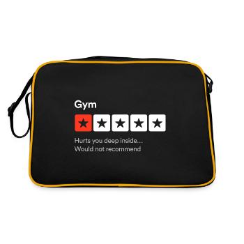 Gymnase, vous blesse au plus profond de vous-même... Critique sarcastique - Sac Retro - noir/or - Dos