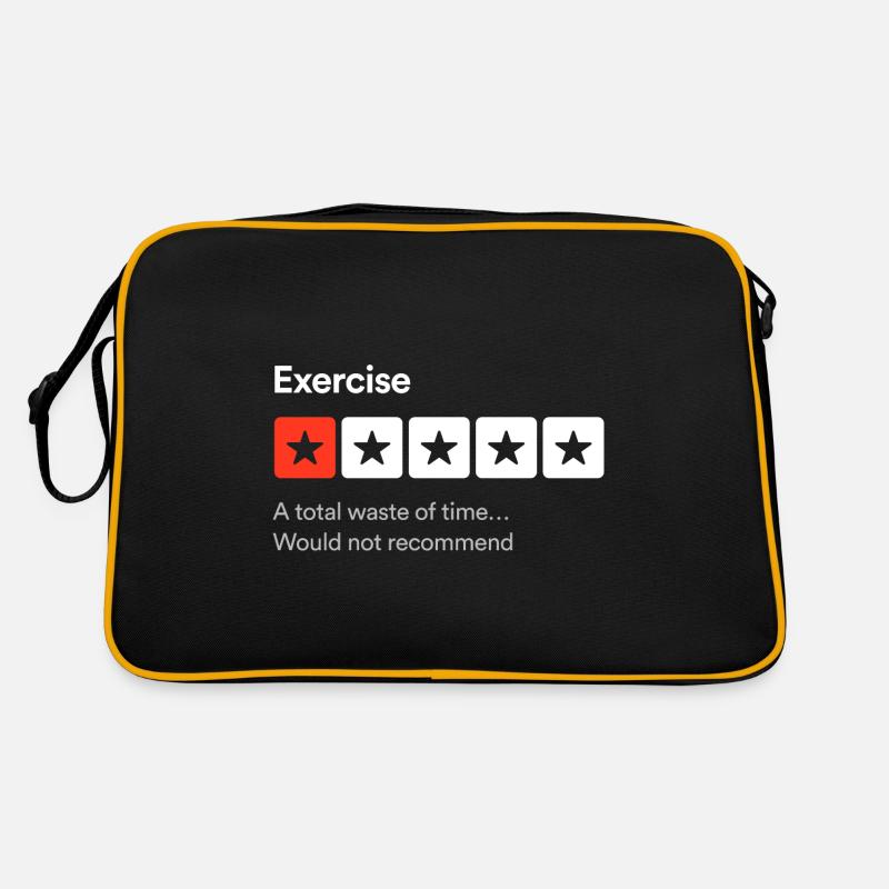 Exercise, A total waste of time… Sarcastic one sta Retro Bag