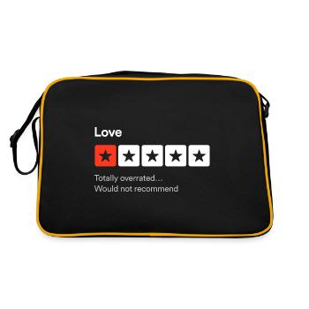Amour, Totalement surfait... Critique sarcastique d’une étoile - Sac Retro - noir/or - Dos