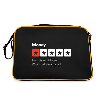 De l’argent, jamais livré... Critique sarcastique - Sac Retro - noir/or - Dos