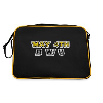 Que le 4 soit avec toi Yellow Grunge - Sac Retro - noir/or - Dos