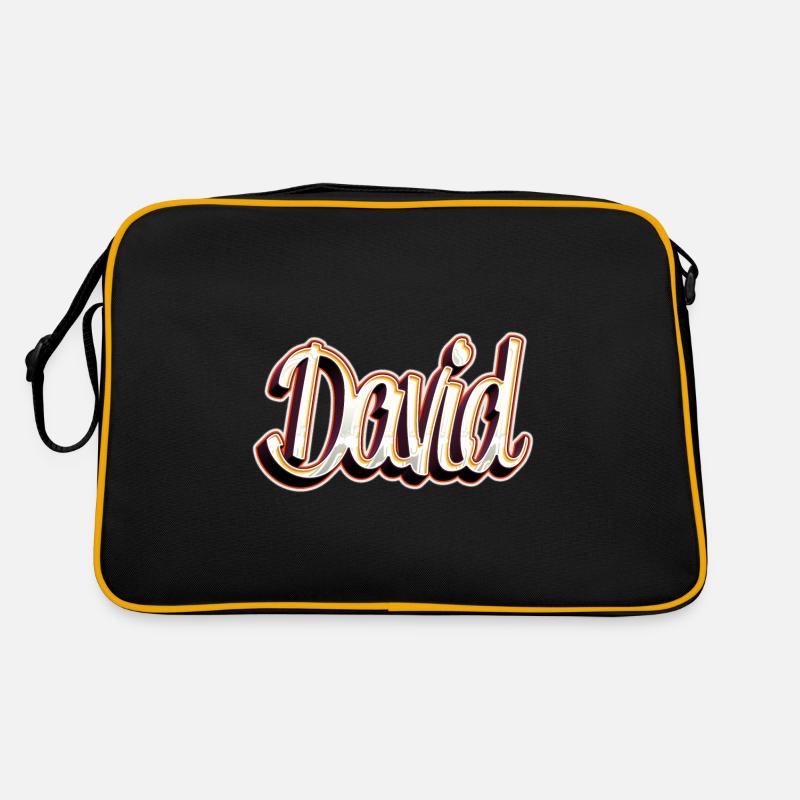 David Vorname Name Graffiti Design Retro Tasche