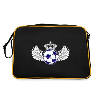 Fussball Logo Armoiries Coloré - Sac Retro - noir/or - Dos