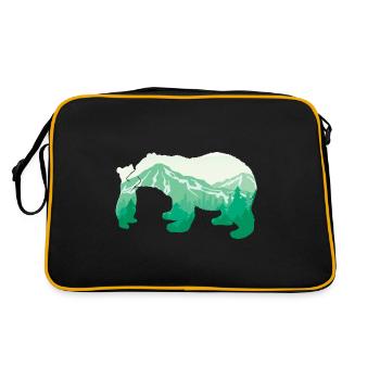 Ours - Le grand cadeau d’amoureux d’animal d’ours de montagne - Sac Retro - noir/or - Dos