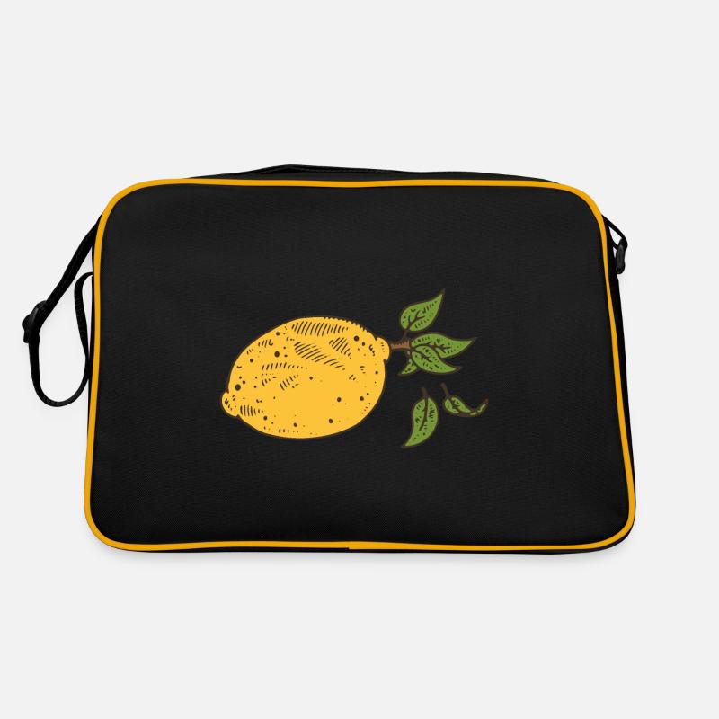 Lemon Lemon Tree Fruit lemon Retro Bag