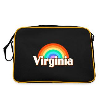 Virginia - Retro Tasche - Schwarz/Gold - Hinten