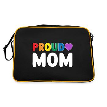 Stolze Mutter LGBT - Retro Tasche - Schwarz/Gold - Hinten