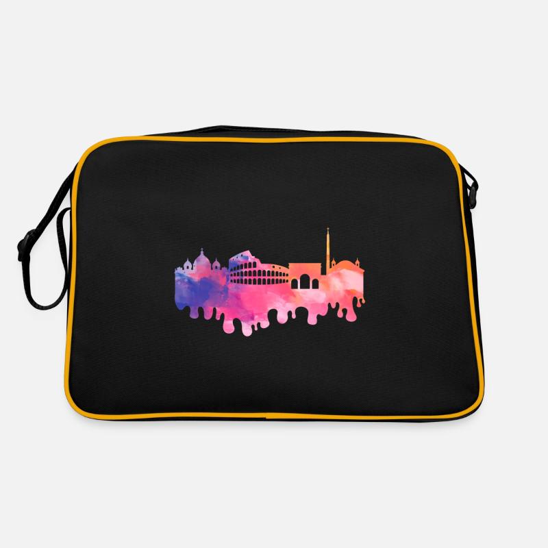 Rom Rome Italien Stadt Skyline Splash Bunt Retro Tasche