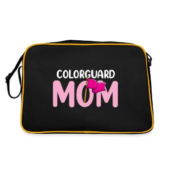 Color Guard Mom Marching Band Mother Flag Flipping - Retro Bag - black/gold - Back