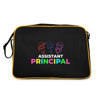 Chef d’établissement Directeur Directeur Directeur de la direction de l’école - Sac Retro - noir/or - Dos