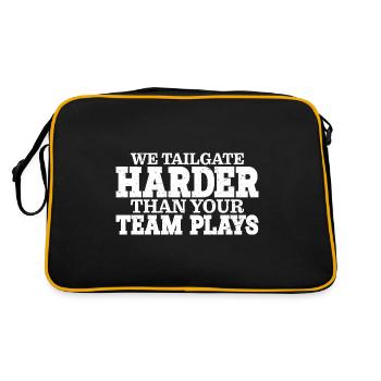 We Tailgate Harder Than Your Team Plays 3 - Retro Bag - black/gold - Back