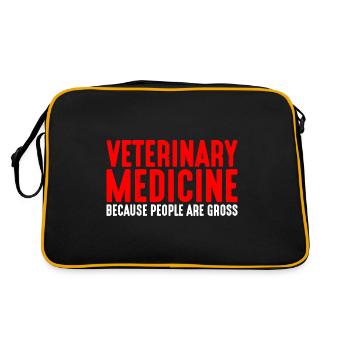 Veterinary Medicine Because People Are Gross 6 - Retro Bag - black/gold - Back