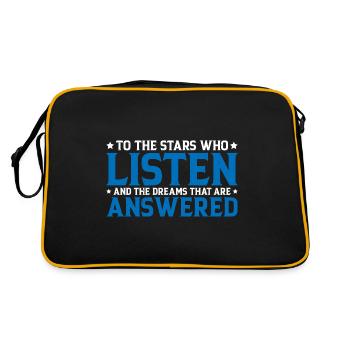 The Stars Who Listen The Dreams That Are Answered7 - Retro Bag - black/gold - Back