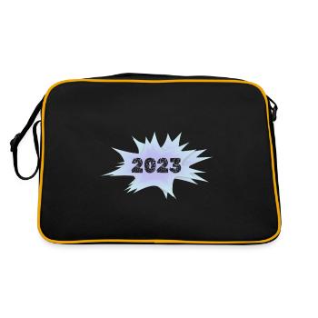 Speech bubble 2023 - Retro Bag - black/gold - Back