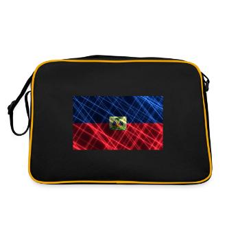 Land Haiti - Retro Tasche - Schwarz/Gold - Hinten