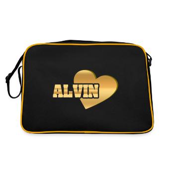 Cadeau pour Alvin - Sac Retro - noir/or - Dos