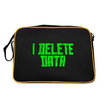 I Delete Data 3 - Retro Tasche - Schwarz/Gold - Hinten