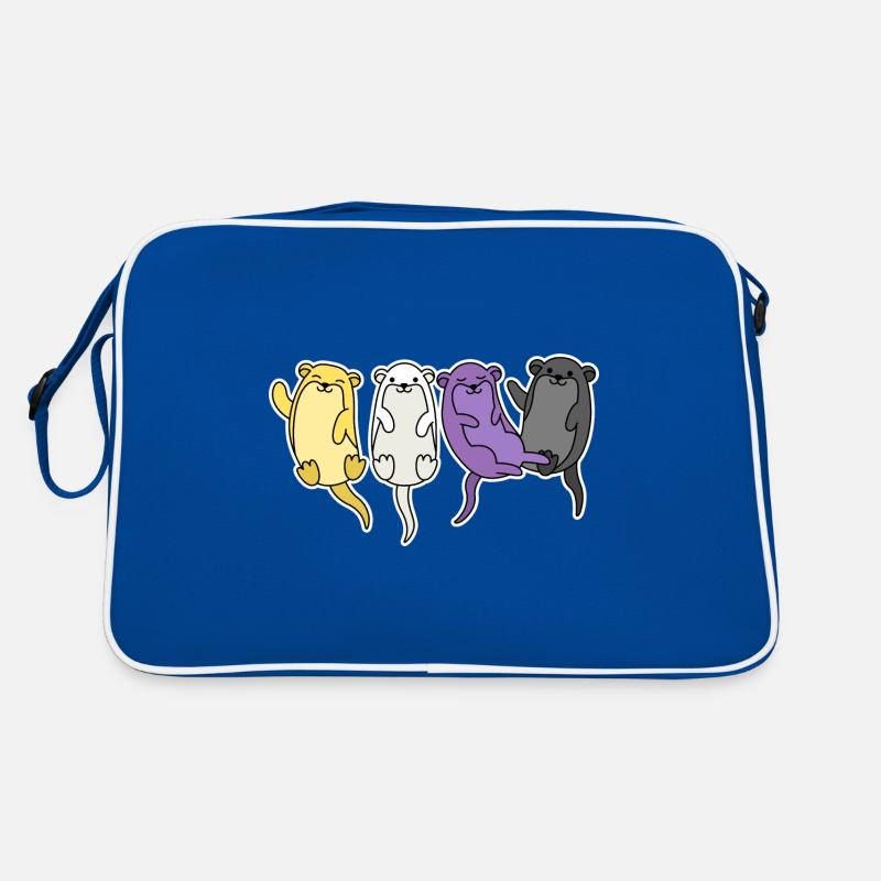 Non-binary flag otter design for proud Enbys Retro Bag