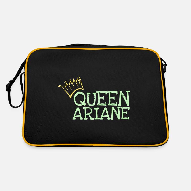 Prénom Ariane - Sac Retro - noir/or