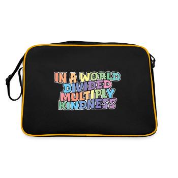 In A World Divided Multiply Kindness - Retro Bag - black/gold - Back