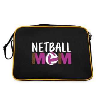 Cadeau de joueur de netball Love Netball - Sac Retro - noir/or - Dos