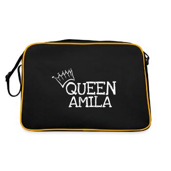 Amila - Sac Retro - noir/or - Dos