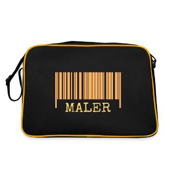 Maler - Retro Tasche - Schwarz/Gold - Hinten