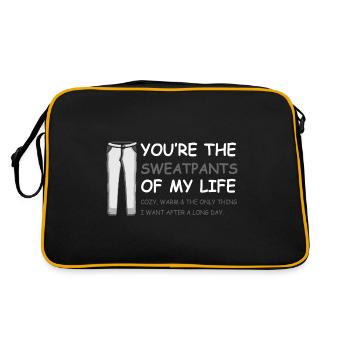 Jogging Pants Life Proud Friend or Girlfriend Ges - Retro Bag - black/gold - Back