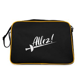 Fechten Fechten - Retro Tasche - Schwarz/Gold - Hinten