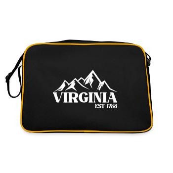 Virginia - Retro Tasche - Schwarz/Gold - Hinten