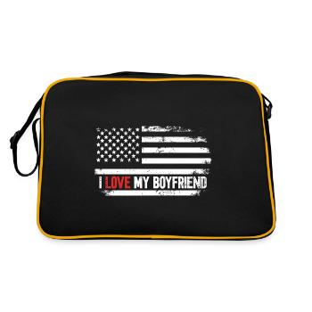 J’aime mon petit ami - Sac Retro - noir/or - Dos