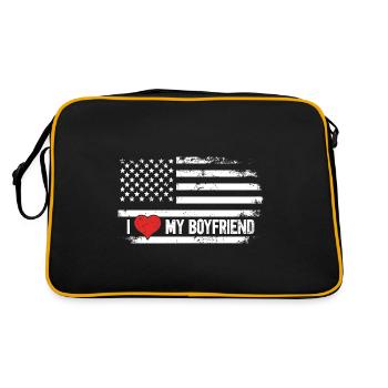 J’aime mon petit ami - Sac Retro - noir/or - Dos