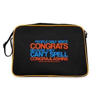 Congrats - They Can't Spell Congrajlashins 4 - Retro Tasche - Schwarz/Gold - Hinten