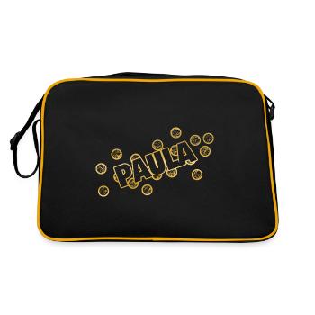 Nom: Paula - Sac Retro - noir/or - Dos