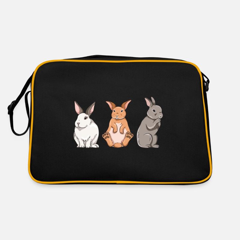 Conception de lapin mignon pour les propriétaires de lapins Sac Retro