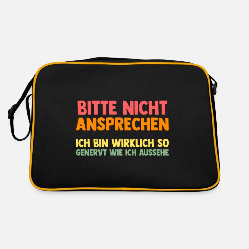 Bitte Nicht Ansprechen Retro Tasche