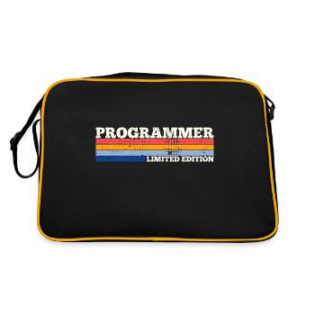 Programmer Nerd Limited Edition - Retro Tasche - Schwarz/Gold - Hinten